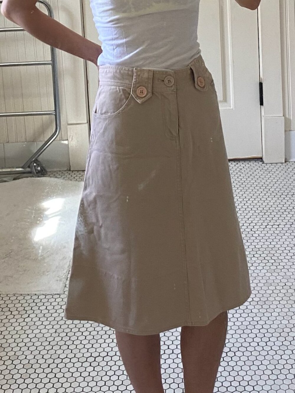 Marc by Marc Jacobs vintage A-line Tan Cotton Skirt